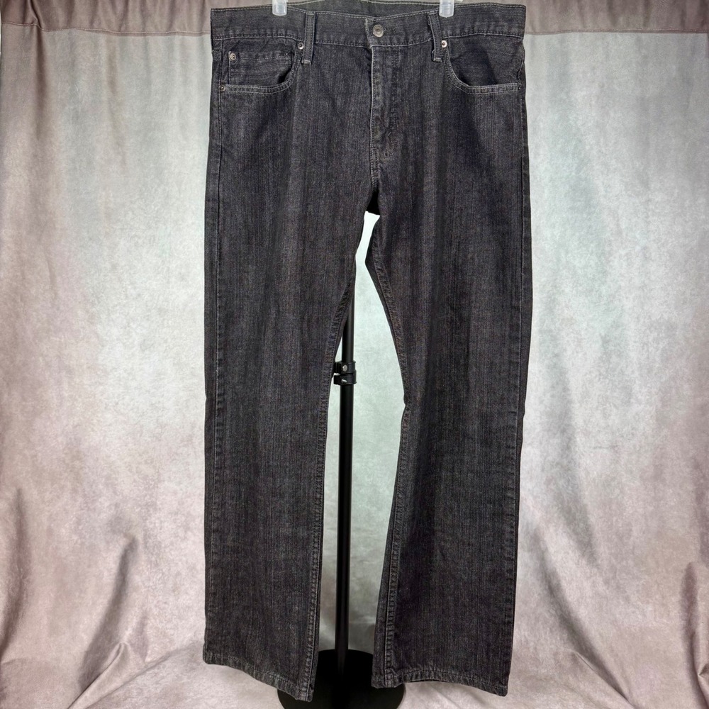 Levis 514 Straight Fit Jeans Mens 36x30 Dark Wash Black Denim Pants